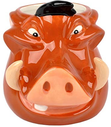 Ideal casa Taza Disney 3D Pumba El Rey Leon, Cerámica, 375ml