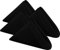 KICHLY Stoffservietten - Packung mit 24 Stück, Wiederverwendbare Stoffservietten, weich und bequem - ideal für Veranstaltungen und den regelmäßigen Gebrauch zu Hause, 100% Polyester (Schwarz, 43x43cm)