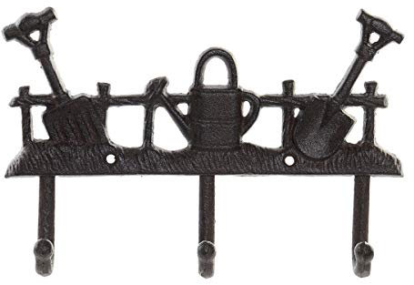 Wandhaken Gartengerätehalter Werkzeughalter Hakenleiste Gusseisen Gartendeko Gerätehalter Wandhalterung