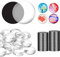 Yisscen Selbstklebbare Mini-Magnete, 100 Stücke DIY Kühlschrank Magnete, Rund, Glas und Kabochons für Basteln