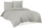 Mixibaby Bettwäsche Bettgarnitur Bettbezug 100% Baumwolle 135x200 155x220 200x200 200x220, Farbe:Hellgrau, Größe:200 x 220 cm