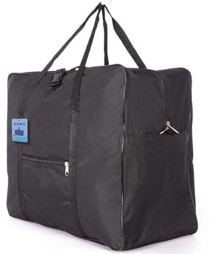 Square Cargo Travel Duffle Bag Bolsa Maleta de Lona, Cap Luggage Tote …, Negro, 24 Inch, para Viajar