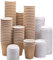 HOT BARGAINS, 200 X 8oz Coffee Cups with Lids 230ml Kraft Triple Walled Disposable Paper Ripple Cups + LIDS Free
