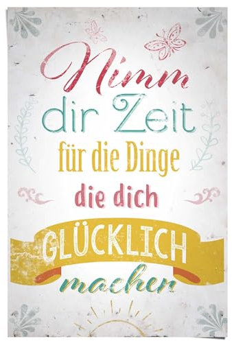 REINDERS Poster, Nimm dir Zeit, Küche, Poster, Wanddeko, Room Decor, 150 gr. glänzend Bilderdruckpapier, Mehrfarbig, 91,5x61cm