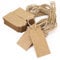 100 Stk Geschenkanhänger Kraftpapier,Geschenk Etiketten,Hochzeit Zettel Vintage Papier Tags,Rechteckige Geschenkanhänger mit Jute Schnur 9 * 4.5CM Braun