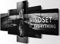 YOUHONG 5-teiliges Motivations-Wandposter, Mindset is Everything Leinwand-Kunst, inspirierendes Zitat, Poster, inspirierendes Gemälde, fertig zum Aufhängen, für Bürodekoration (152.4x81.3 cm)