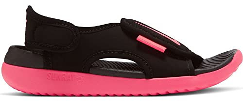Nike Sunray Adjust 5 V2 (GS/PS) Sandales, Black/Racer Pink, 32 EU