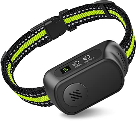 Rechargeable Dog Bark Collar with Beep Vibration and Shock,Anti Barking Collar for Small Medium Large Dogs, Humane Dog Training Device with 5 Adjustable Sensitivity Levels