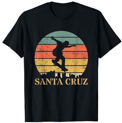 Santa Cruz CA Kalifornien Skater Skateboard Retro 80er T-Shirt