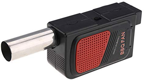 VBESTLIFE Tragbarer elektrischer Grillventilator, Luftgebläse für Camping-Picknick im Freien, Grillkochgerät für Holzkohlegrill, Lagerfeuer und Kamin