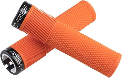 DMR Bikes Brendog DeathGrip Flanschlose Lock-On Mountainbike-Griffe, Orange (dick)