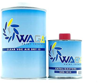 Trasparente Carrozzeria Rapido Innovativo Voc Air Dry 15’ LT.1 con Catalizzatore 250ML - Waga Paint Tecniques