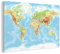 MuchoWow Glasbild Glasfoto Wandbild Bilder Deko 120x80 cm Weltkarte - Atlas - Topographie