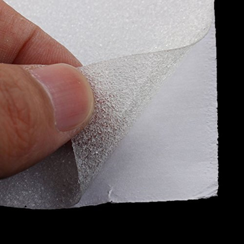 Ruilogod PVC Rechteck Anti-Rutsch-Skateboard-Schleifpapier, Schleifpapier-Zubehör 125 x 25,5 cm weiß