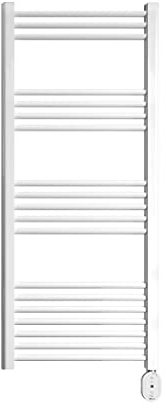 ROINTE Toallero Eléctrico Blanco 500W | Secatoallas Elba Oval 120cm | Calefactor Decorativo para Baño, Aseo y Estancias de 19 Tubos