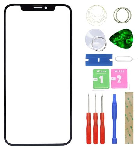 MovTEK Screen Replacement Front Glass +OCA compatible with iPhone Xs (No Touch and LCD Display) with Repair Kit -5.8