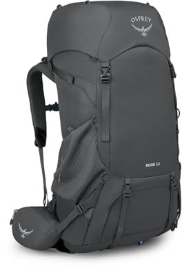 Osprey Rook Herren Rucksack, 50L, Dark Charcoal/Silver Lining, O/S