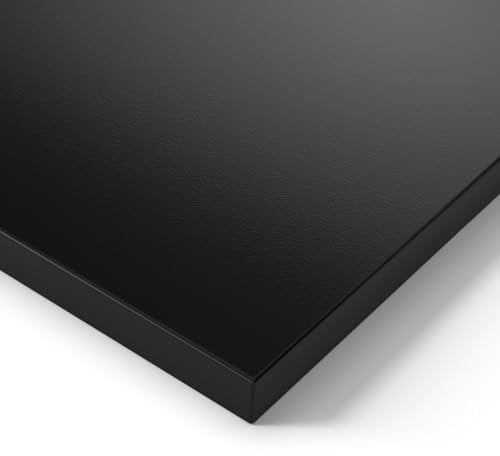 Ergotopia® Tischplatte Schwarz 160 cm, robuste Schreibtischplatte ideal für höhenverstellbare Schreibtische - Holzplatte gefertigt in Deutschland - 25 mm Bürotischplatte