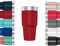 Mi Ko Mi Ka Taza Termo Café y Te para Llevar en Mano o en Coche - Taza Térmica de Acero Inoxidable Asa Tapa (900ml, Rojo)