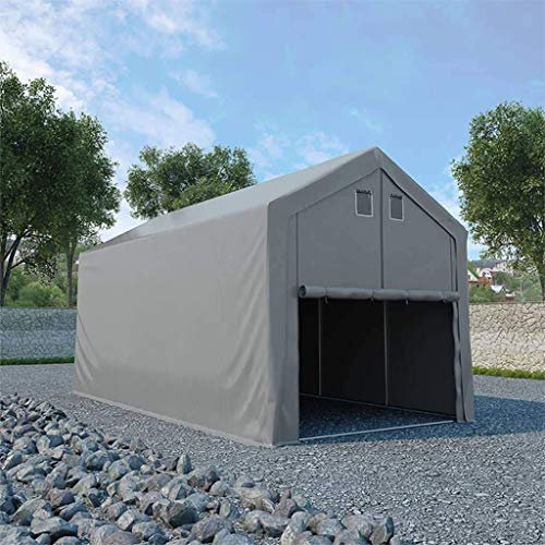 Lagerzelt, PVC, 3 x 6 m, grau, für den Außenbereich, Garten, Terrasse, Pavillon, Festzelt, Schuppen