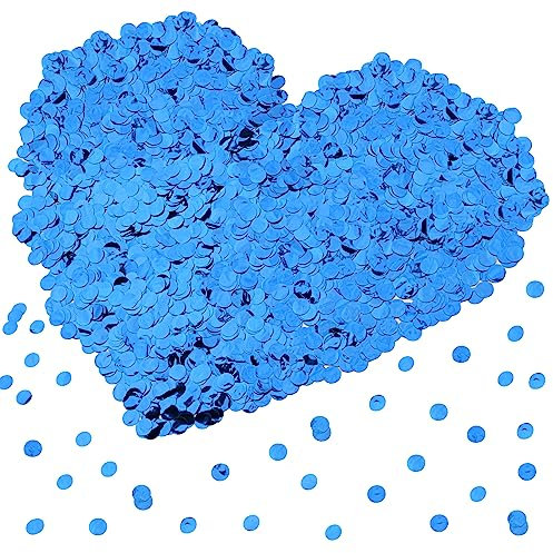 100g Konfetti, Streudeko Punkte Dot, Konfetti, Tischkonfetti für Hochzeiten, Geburtstagen Feier Tischdeko (1,5cm) (Blau)