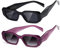 kimorn Rechteck Sonnenbrille für Frauen Männer Trendy Retro Trendy Sonnenbrille 90's Vintage Square Frame (Schwarz+Lila Rahmen Gradient Grey Gläser)