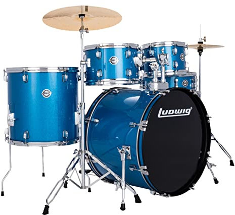 Ludwig Accent Drive 5PC Drum Set Blue Sparkle - Drum-Set
