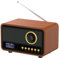 Mycket DAB/DAB+ Digital Radio, Retro FM Radio, Mains and Battery Powered Bluetooth Speaker, Rechargeable Music Player with AUX/U Disk, 80 Preset Stations,Headphone port, Wood Effect (Wood)