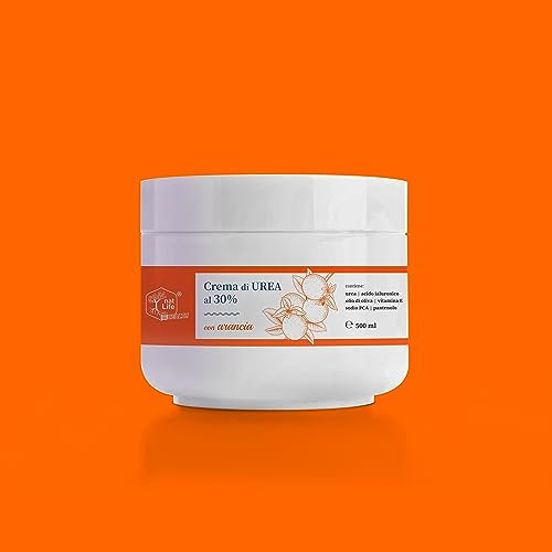 Crema con urea 30% MAXI FORMATO 500 ML para cicatrices eccemas, queratosis psoriasis erupciones cutáneas. Piel seca agrietada elimina cicatrices, heridas. Fabricado en Italia