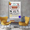 Poster humoristique en métal avec citations « Fun In This Room We Are Friends » - 20,3 x 30,5 cm