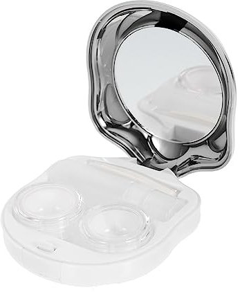 JECOMPRIS Cute Cat Eye Contact Lenses Case for Travel Small Lightweight Lens Box Adorable Design for Eyes
