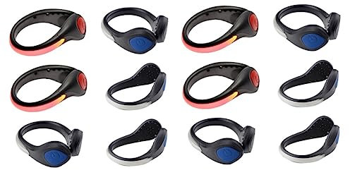 BESPORTBLE 12 STK Laufende Lichter Led-sicherheits-lauflicht Led-blitzschuh Nachtfahrlicht Jogger-Schuh-Clip Outdoor-zubehör Trainingszubehör Plastik Haustier Nachtlauf Requisiten