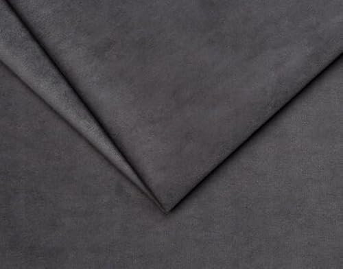 TAPHICEROS Mikrofaserstoff, Graphit, 500cm x 140cm, Wildleder Optik Kunstleder Wildlederimitat Velvet Velour - Stretch Dehnbar Folie Autofolie Stoff für DIY Auto Box Liner Möbelfolie