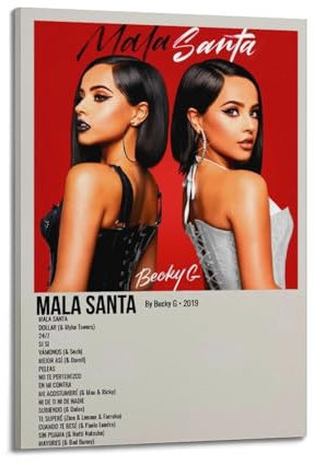 ydhgebn Becky G Poster, Wandkunst, Vintage-Poster, dekoratives Gemälde für Schlafzimmer, Wohnzimmer, ästhetisches, elegantes Poster, 50 x 75 cm, Rahmenstil