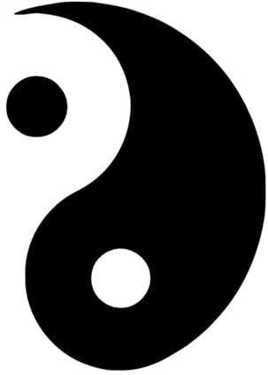 Wandaufkleber, Yang Yin, Vinyl, Yoga, Fensterkunst, Ying-Mandala-Symbol, Vinyl, spirituelles Zen-Wandbild, Balance-Aufkleber, Kunstwand, klein – 42x59cm