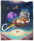 BaoFFF Nyan CAT-Überwurfdecke, Thanksgiving-Geschenk-Poster, Flanelldecke, weiche Mikrofaser-Plüschdecke, Geschenk für Erwachsene und Kinder, 127 x 152 cm