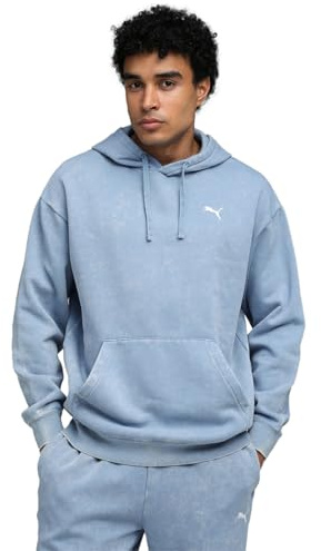 PUMA Men's Ess Elevated Relaxed Wash Hoodie Fl Hoodies (pack of 1)