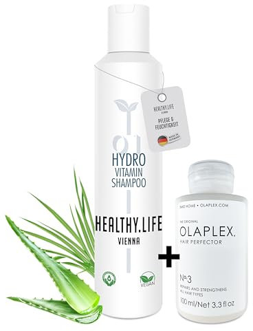 HLV - Aloe Vera Haarshampoo + inkl Haarmaske - Haarhampoo mit Aloe Vera & Seegras, vegan dermatologisch getestet, für trockenes Haar, Feuchtigkeitspendend (Hydro Vitamin Shampoo 200ml)