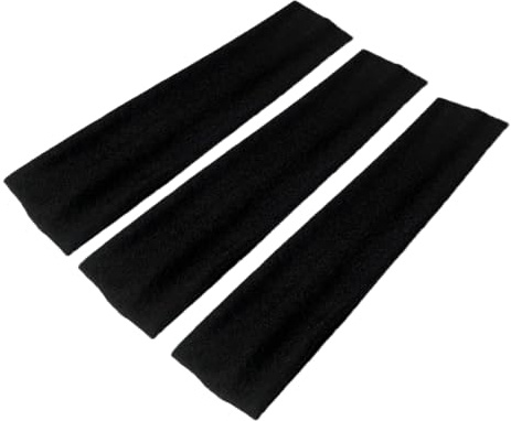 Famvida 3pcs 7cm Black Headbands for Women's Hair, Unisex Adult, Women, Adult Women, Running, Sports, Workouts, Yoga, Black, 22cm