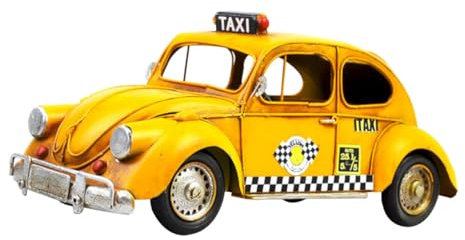 Alipis Vintage Taxi Modellauto Aus Handgefertigtes Retro Design Nostalgisches Deko Stück Für Zuhause