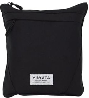 Vincita Invisible-Taschen-Abdeckung für Brompton-Faltrad – leicht mit integrierter Tasche – ideal für Zug- und Busreisen (komplett schwarz)