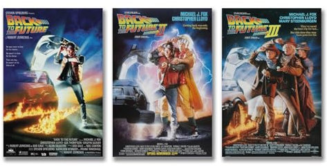 Hotoice Poster Back To The Future, 80er-Jahre-Film, Retro, Vintage, Wandkunst, Leinwand, Poster, Raumdekoration, ästhetischer Druck, Dekoration, 20 x 30 cm, 3 Stück, Stil 3, 3 Stück