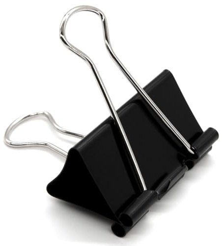 Foldback Klammern Clips Groß 60mm 6 Stück Büroklammern klemmen Vielzweckklammern Super Extra Groß Bulldoggen-Clips, (Schwarz)