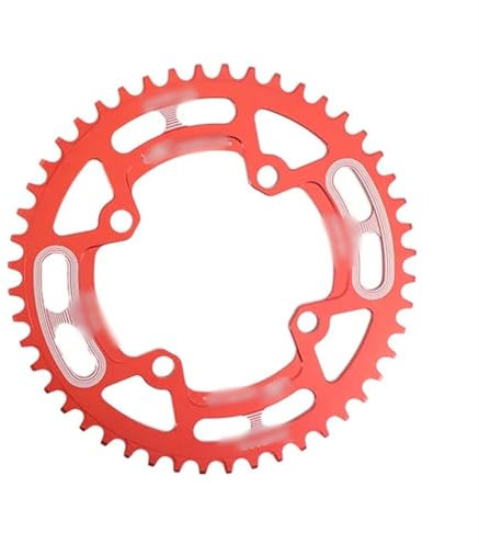 SJHFKDK Kettenblätter,Bike Ritzel Rundes Fahrradkettenblatt 104BCD 40 42 44 46 48 50 52 T MTB Mountainbike Kettenblatt 104 Bcd(48T,Red)