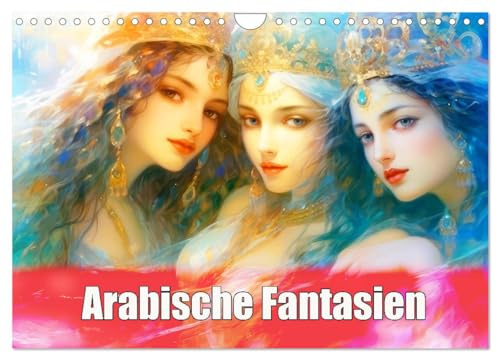 Arabische Fantasien (Wandkalender 2026 DIN A4 quer), CALVENDO Monatskalender: Arabische Prinzessinnen dargestellt in malerischen Szenen (CALVENDO Menschen)