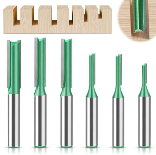 6PCS fraise en bout pour le travail du bois, fraise en bout pour défonceuse à bois, outil de défonceuse en carbure, fraise à bois lame de coupe, Ø3mm,4mm,5mm,6mm,7mm,8mm