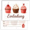 E&G Klasse 10x Einladungskarten Cupcake Muffin Party Postkarten A6 zum Ausfüllen Karten für Kindergeburtstag Mädchen Motto-Party