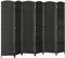 HOMCOM Paravent 6-teilig 240 x 170 cm Raumteiler Trennwand aus Bambus, Faltbar Stellwand Raumtrenner Sichtschutz für Wohnzimmer Schwarz