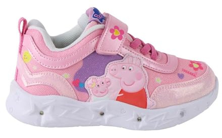 Peppa Pig Sportschuhe für Kinder, leichte Eva-Sohle mit Lichtern – Sportschuhe mit Lichtern für Kinder für Schule und Freizeit, Pink, 25 EU