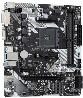 For scheda madre B450M-HDV R4.0 memoria 2xDDR4 DIMM M.2 AM4 supporta Ryzen 5 5600 5600G R7 5700X3D 5800x3D CPU For ASRock, Parti